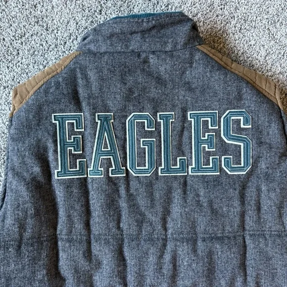 NFL Philadelphia Eagles Reversible Puffer Vest Wool Blend Size XXL - Picture 8 of 14